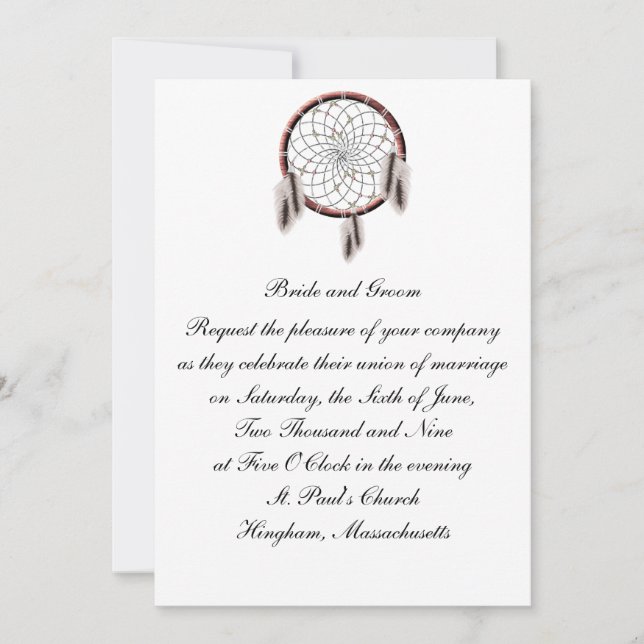 Invitation à un mariage sur mesure pour le RW Drea (Devant)