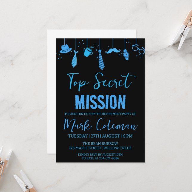 invitation à un parti de retraite surprise (Devant/Arrière en situation)