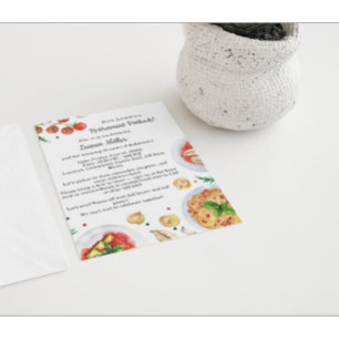 Invitation à un potluck pour une fête de retraite