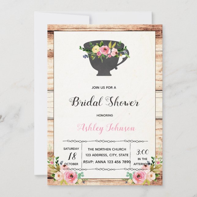 Invitation à un thé dansant l'après-midi (Devant)