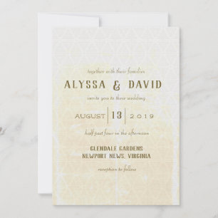 Invitation à un triangle blanc et à un mariage en 