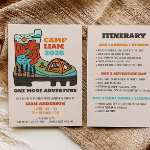 Invitation à un week-end de fête de bachelor campi