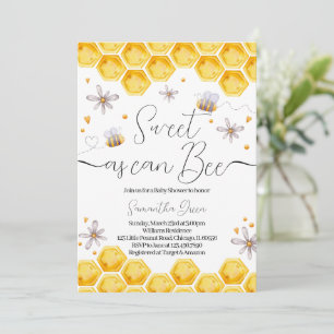 Invitation à une Baby Shower Abeille
