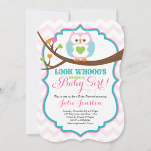 Invitation à une Baby Shower de Hibou