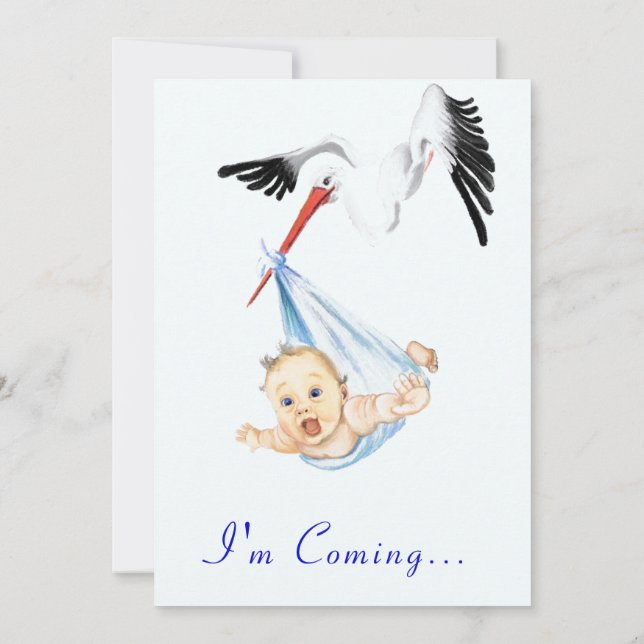 Invitation à une Baby Shower drôle et mignonne ave (Dos)