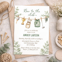 Invitation à une Baby Shower Golf | Nouveau au Clu
