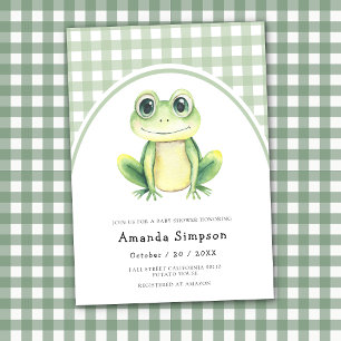 Invitation à une baby shower Grenouille Bébé