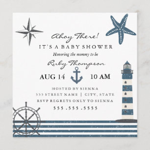 Invitation à une baby shower nautique