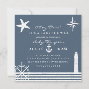 Invitation à une baby shower nautique