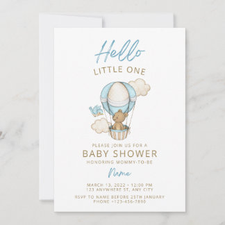 invitation à une baby shower ourson Teddy 