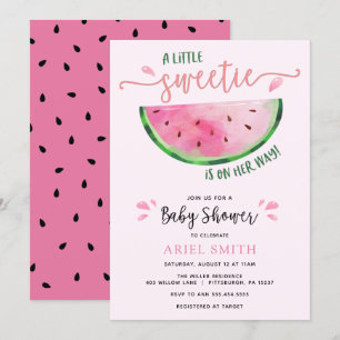 Invitation à une Baby Shower Pastèque