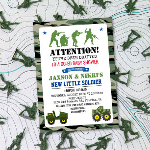 Invitation à une baby shower pour bébé militaire