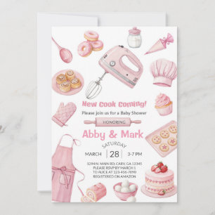 Invitation à une baby shower pour fille autour de 