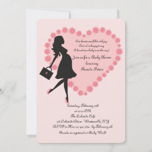 Invitation à une baby shower pour la Saint-Valenti