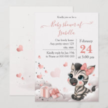 Invitation à une baby shower pour un adorable peti