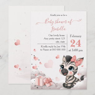 Invitation à une baby shower pour un adorable peti
