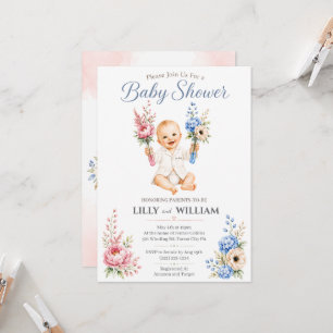 Invitation à une baby shower pour un parcours de p