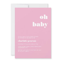 Invitation à une Baby Shower Rose Pâle