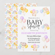 Invitation à une Baby Shower Safari