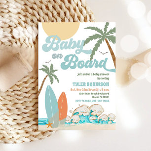 Invitation à une Baby Shower sur la plage