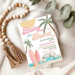 Invitation à une Baby Shower sur la plage