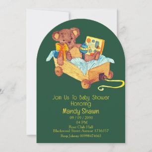 Invitation à une baby shower sur le thème de l'our