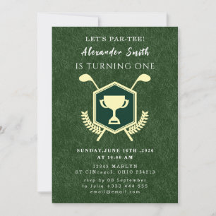 Invitation à une Baby Shower sur le thème du Golf