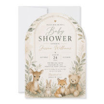 Invitation à une baby shower sur le thème du safar