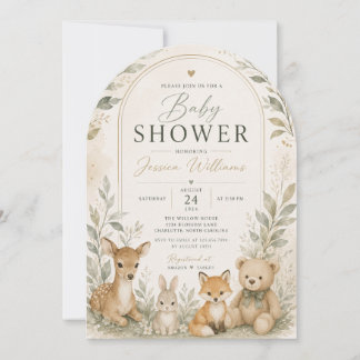 Invitation à une baby shower sur le thème du safar