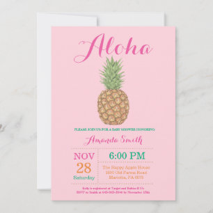 Invitation à une Baby Shower Tropicale à l'Ananas