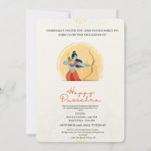 Invitation à une célébration joyeuse de Dussehra