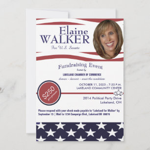 Invitation à une collecte de fonds politique avec 