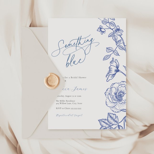 Invitation à une douche nuptiale bleue (Créateur téléchargé)