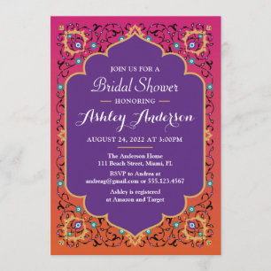 Invitation à une douche nuptiale marocaine