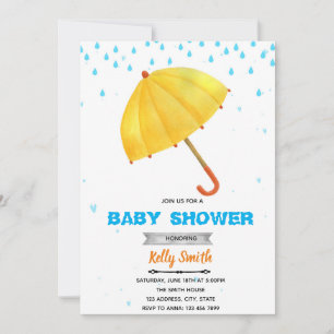 Invitation à une douche sous parapluie