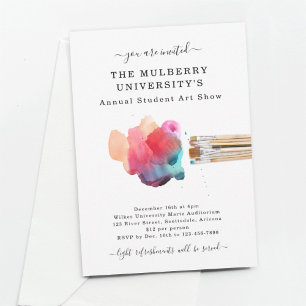 Invitation à une exposition d'art scolaire ou en s