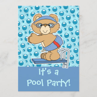 Invitation à une fête au bassin Plongeon Ours en p