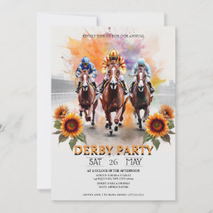 Invitation à une fête au Derby du Kentucky Aquarel