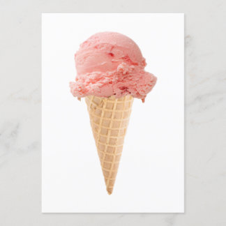 Invitation à une fête avec un cône de glace