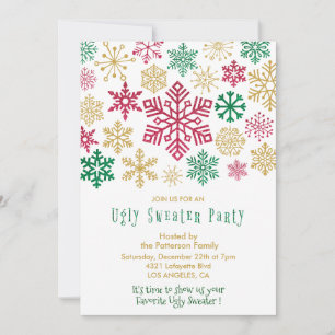 Invitation à une fête avec un pull moche moderne F