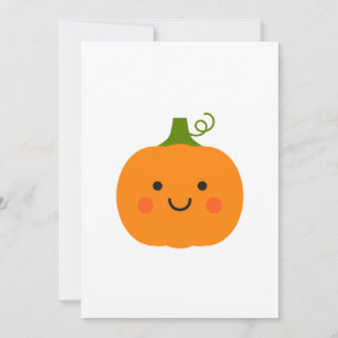 Invitation à une fête avec une citrouille souriant