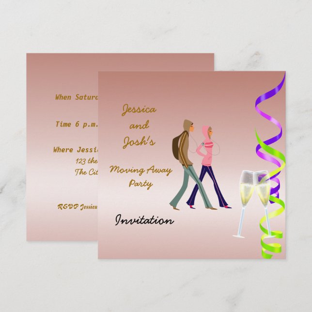 Invitation à une fête d'adieu (Devant / Derrière)