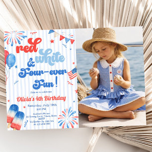 Invitation à une fête d'anniversaire 4 ans - Photo