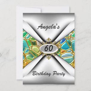 Invitation à une fête d'anniversaire 60 ans soixan