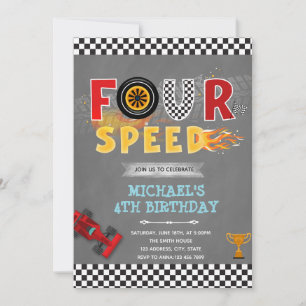 Invitation à une fête d'anniversaire à 4 vitesses
