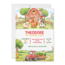 Invitation à une fête d'anniversaire à la ferme av