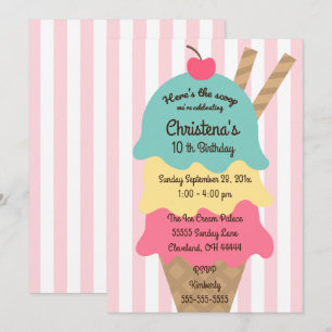 Invitation à une fête d'anniversaire avec dégustat