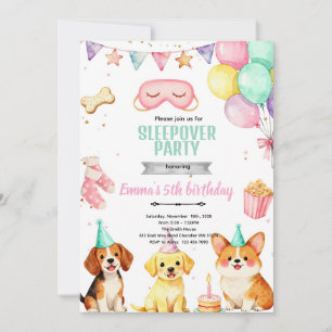Invitation à une fête d'anniversaire avec une soir