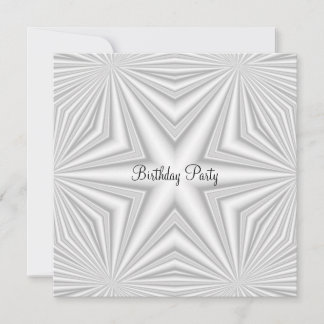 Invitation à une fête d'anniversaire blanche