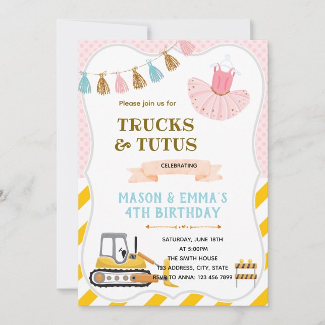 Invitation à une fête d'anniversaire conjointe de  (Devant)